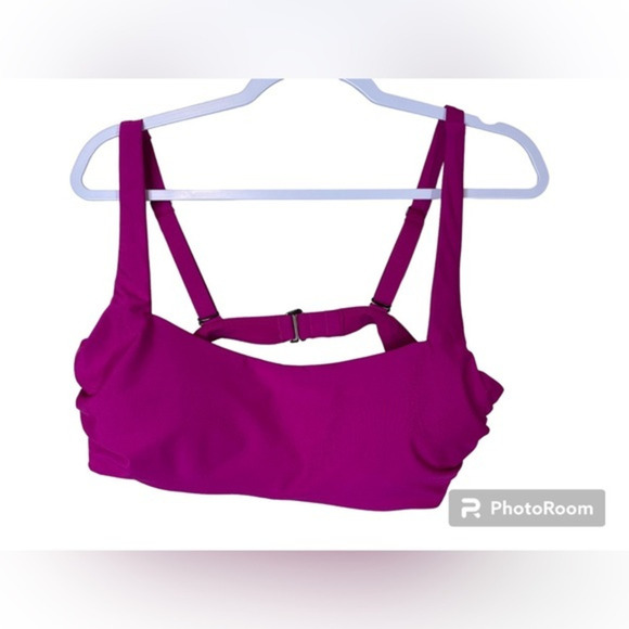 Athleta Square Neck Bra Cup‎ Bikini Top 40B/C Pink - Picture 1 of 6